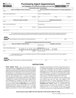 Nebraska 17 Form