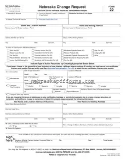 Nebraska 22 Form